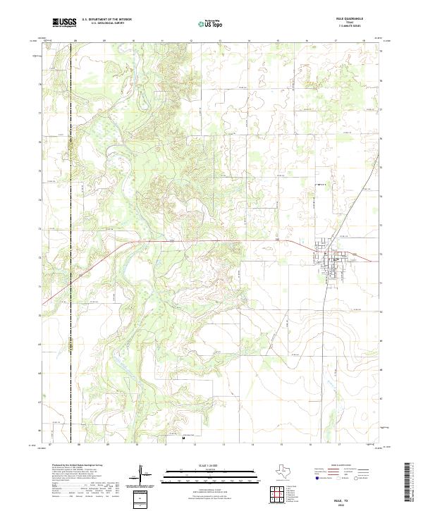 US Topo 7.5-minute map for Rule TX