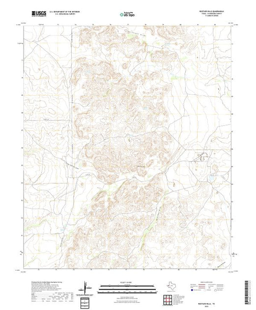 US Topo 7.5-minute map for Rustler Hills TX – American Map Store