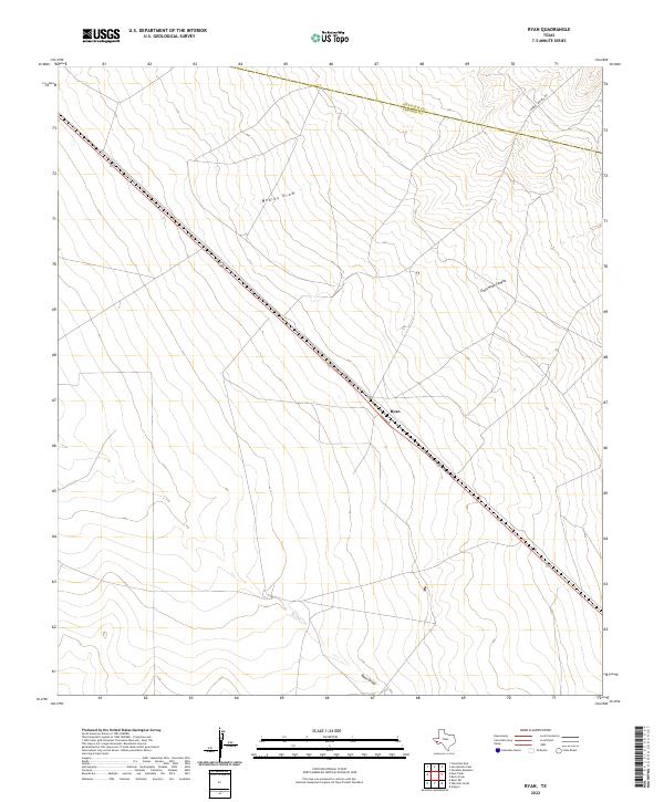 US Topo 7.5-minute map for Ryan TX