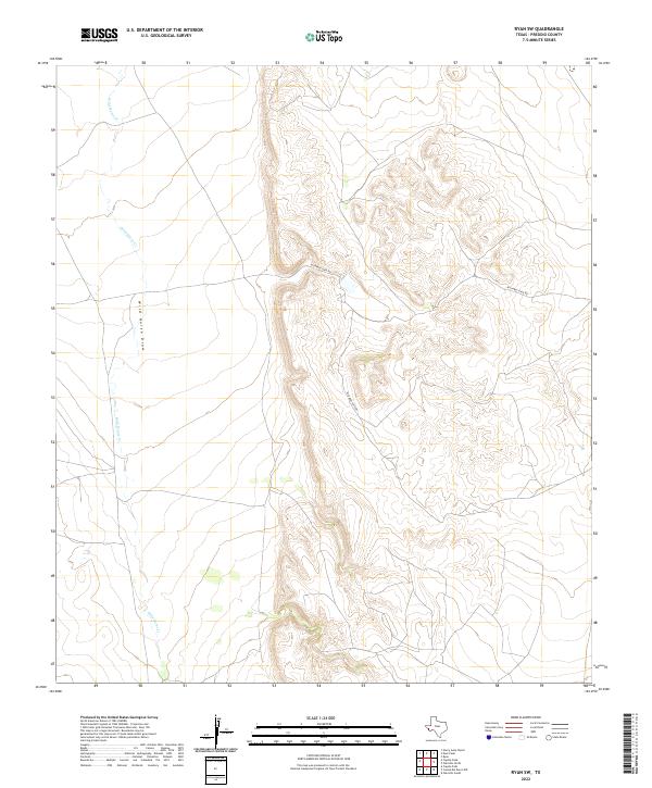 US Topo 7.5-minute map for Ryan SW TX