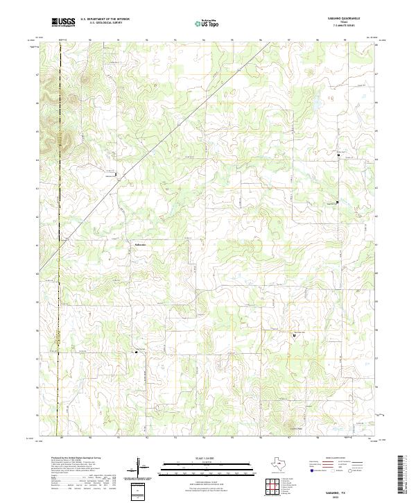 US Topo 7.5-minute map for Sabanno TX