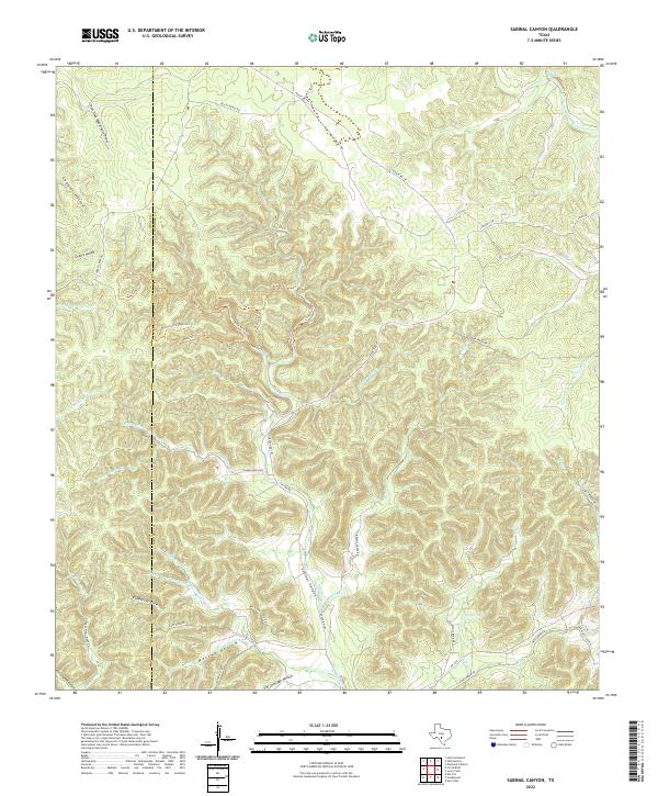 US Topo 7.5-minute map for Sabinal Canyon TX