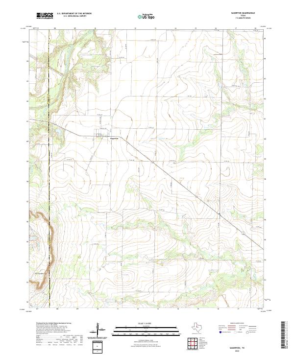 US Topo 7.5-minute map for Sagerton TX