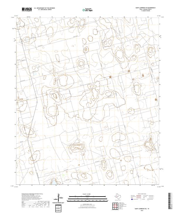 US Topo 7.5-minute map for Saint Lawrence SE TX
