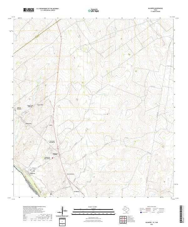US Topo 7.5-minute map for Salineno TXTAM