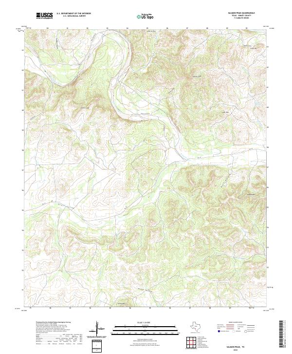 US Topo 7.5-minute map for Salmon Peak TX