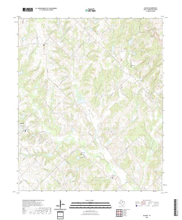 US Topo 7.5-minute map for Salona TX