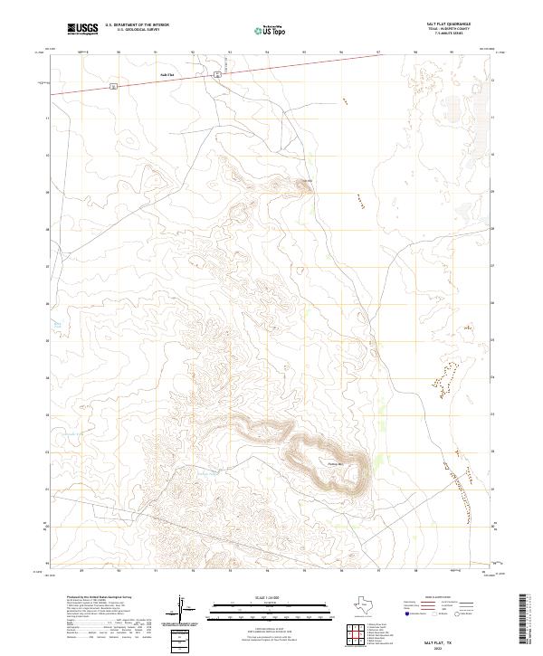 US Topo 7.5-minute map for Salt Flat TX