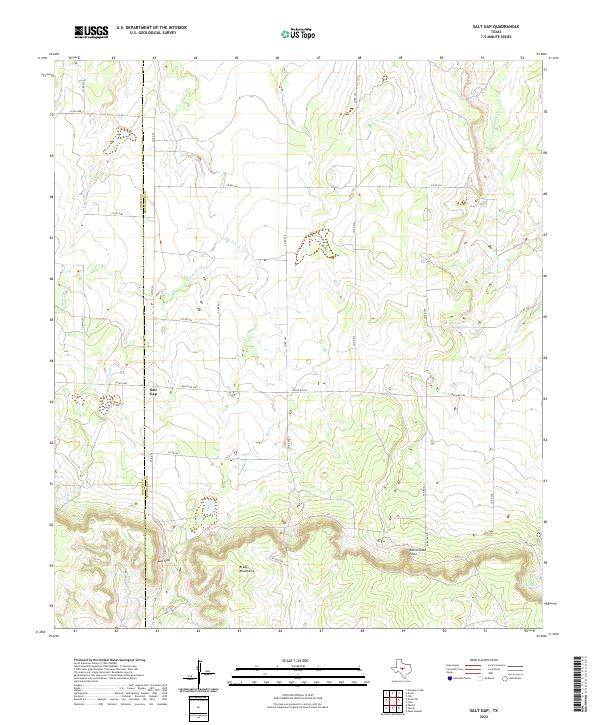 US Topo 7.5-minute map for Salt Gap TX