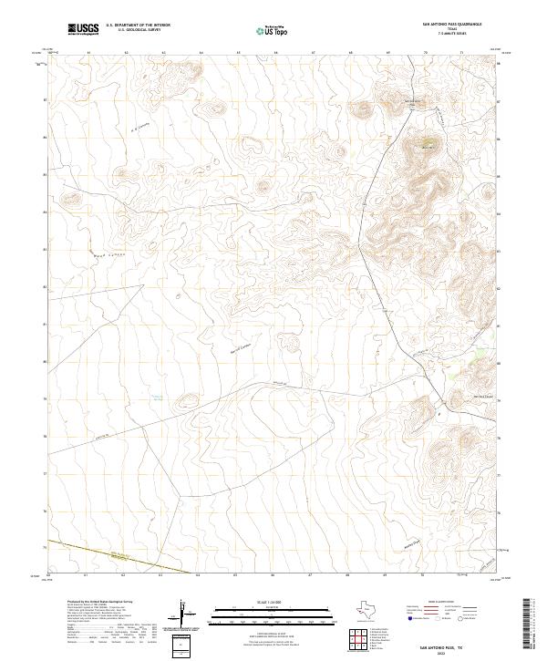 US Topo 7.5-minute map for San Antonio Pass TX