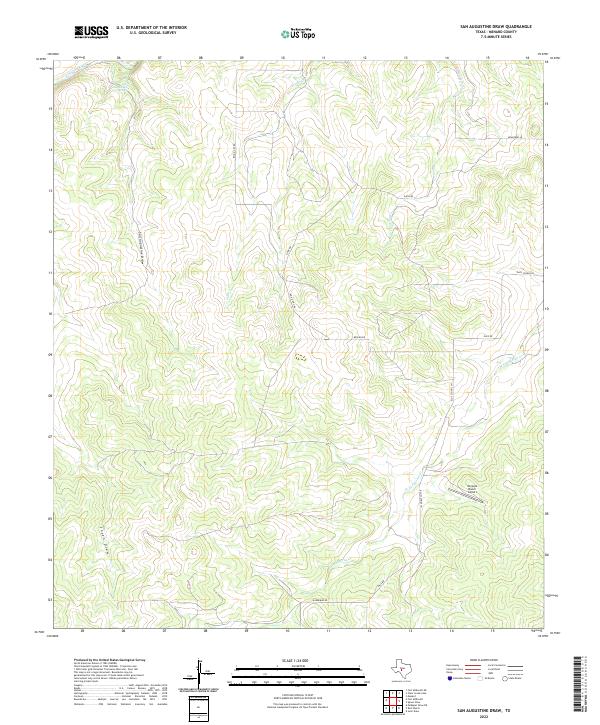 US Topo 7.5-minute map for San Augustine Draw TX