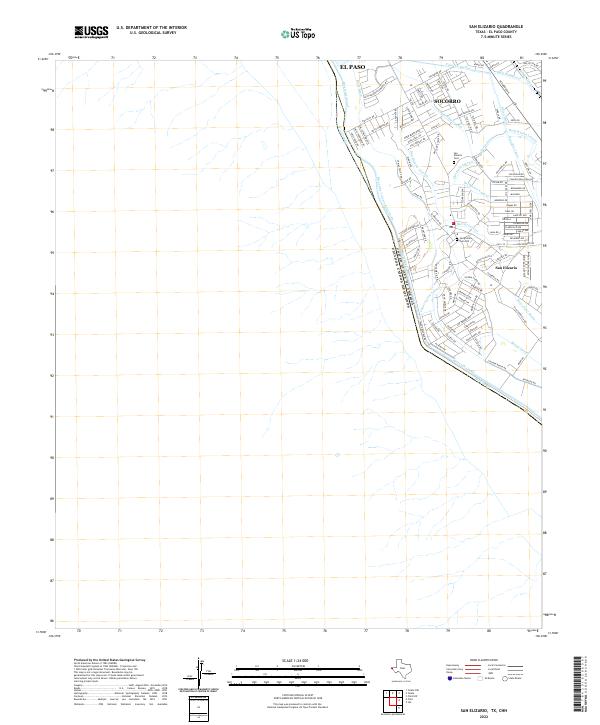 US Topo 7.5-minute map for San Elizario TXCHH