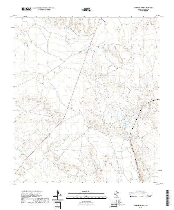 US Topo 7.5-minute map for San Esteban Lake TX
