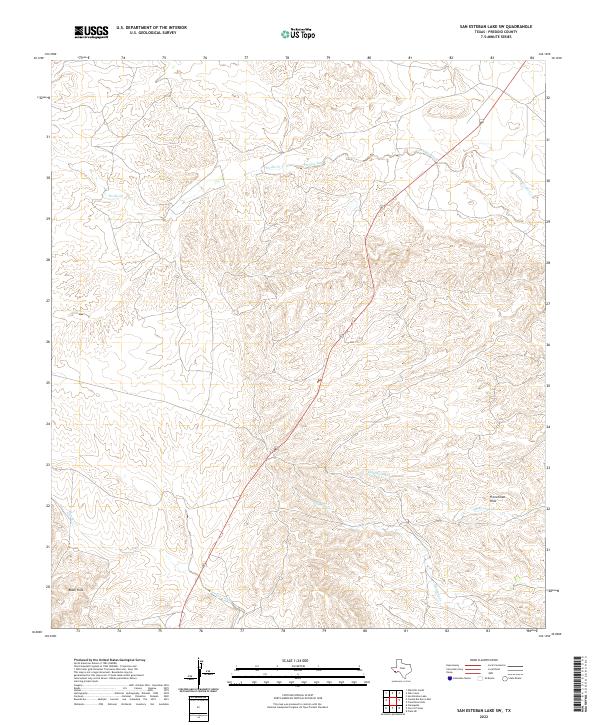 US Topo 7.5-minute map for San Esteban Lake SW TX