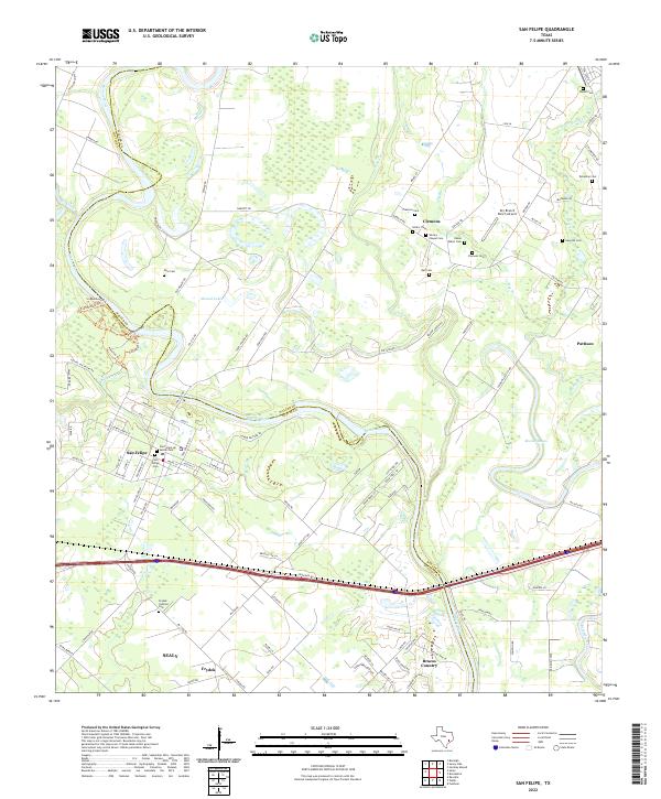 US Topo 7.5-minute map for San Felipe TX
