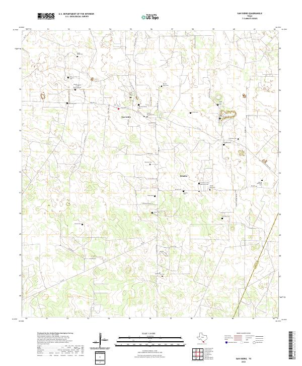 US Topo 7.5-minute map for San Isidro TX