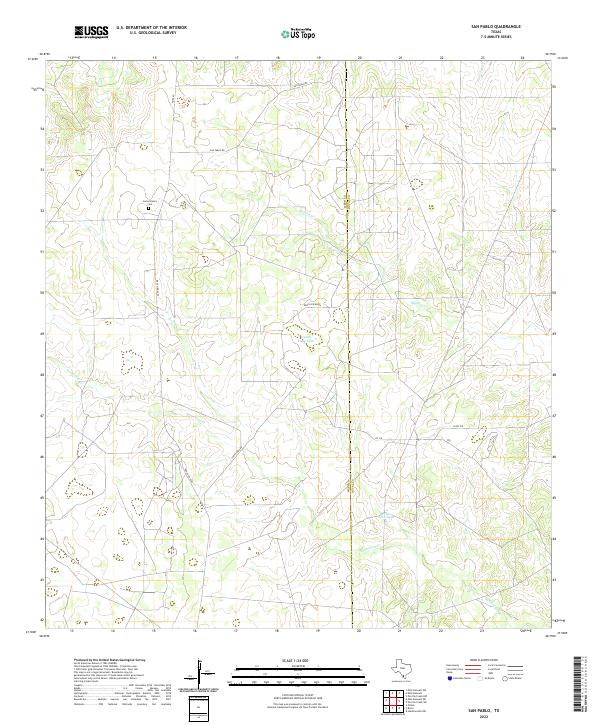 US Topo 7.5-minute map for San Pablo TX