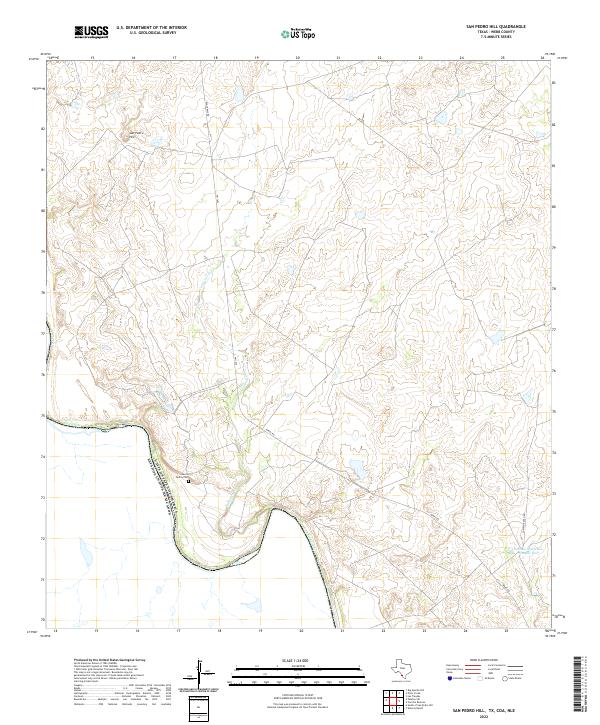US Topo 7.5-minute map for San Pedro Hill TXCOANLE
