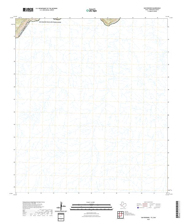 US Topo 7.5-minute map for San Rosendo TXCOA