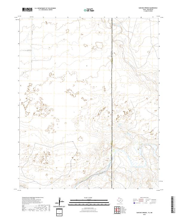 US Topo 7.5-minute map for Sanchez Springs TXNM