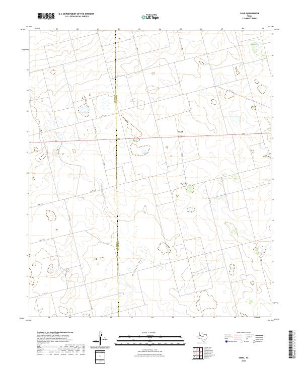 US Topo 7.5-minute map for Sand TX