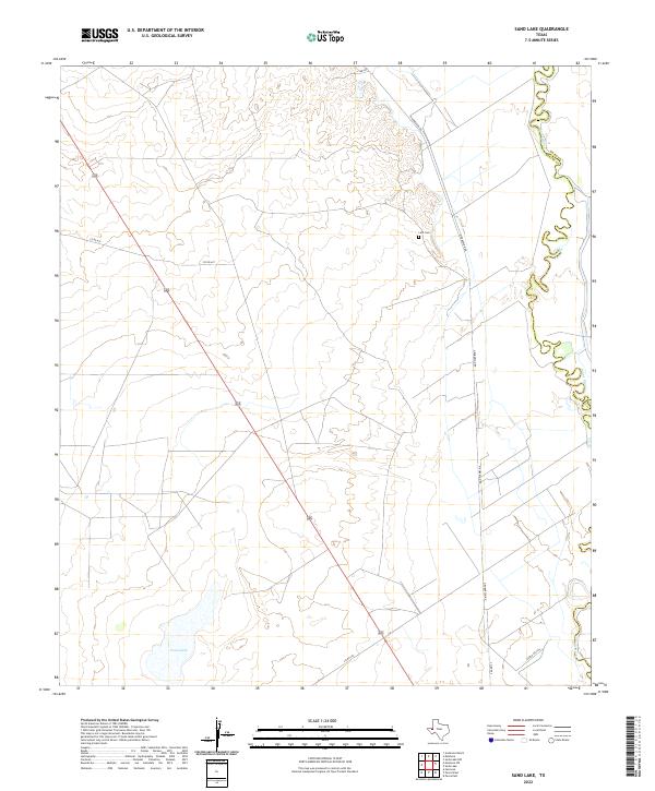 US Topo 7.5-minute map for Sand Lake TX
