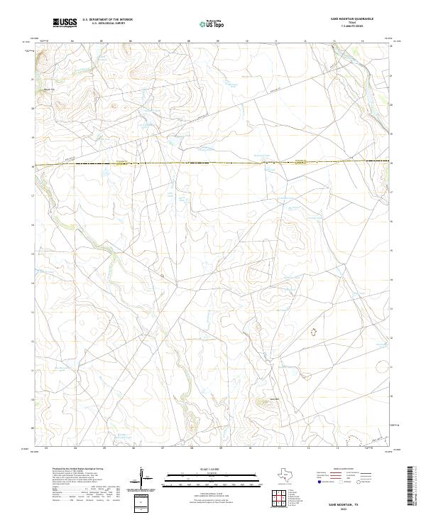 US Topo 7.5-minute map for Sand Mountain TX