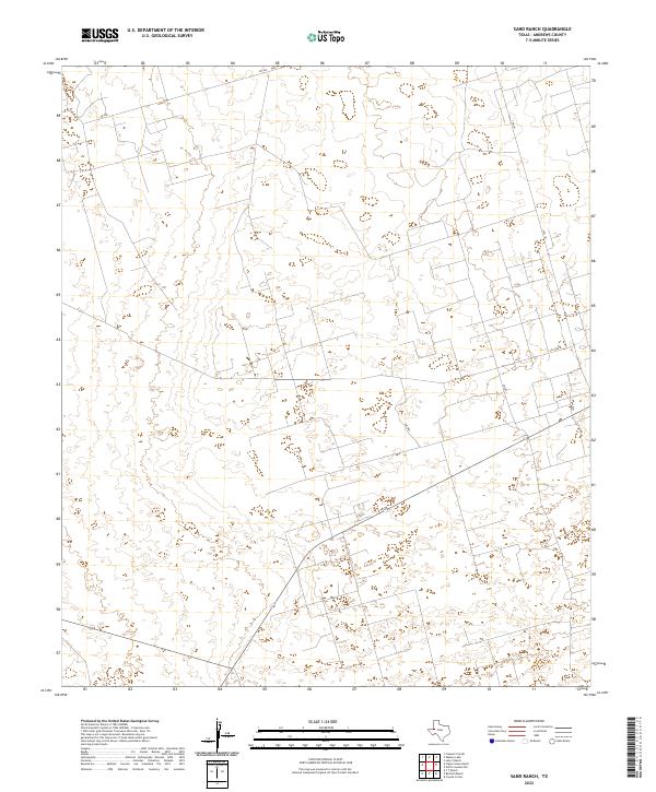 US Topo 7.5-minute map for Sand Ranch TX
