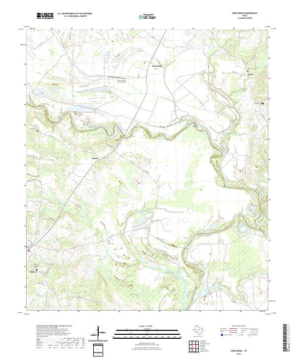 US Topo 7.5-minute map for Sand Ridge TX
