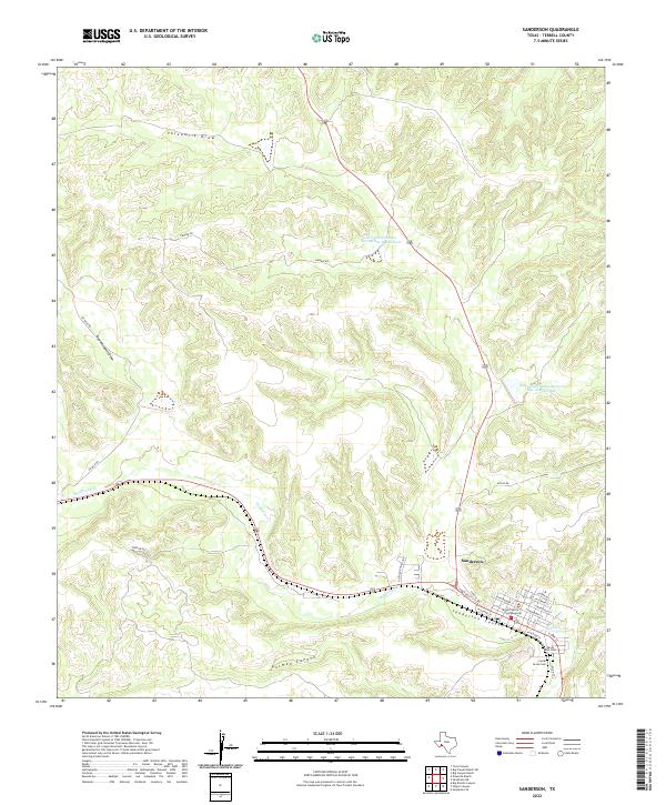 US Topo 7.5-minute map for Sanderson TX