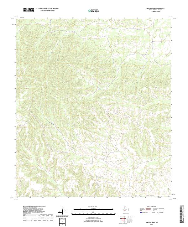 US Topo 7.5-minute map for Sanderson NE TX