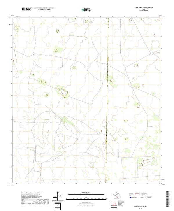 US Topo 7.5-minute map for Santa Elena NW TX