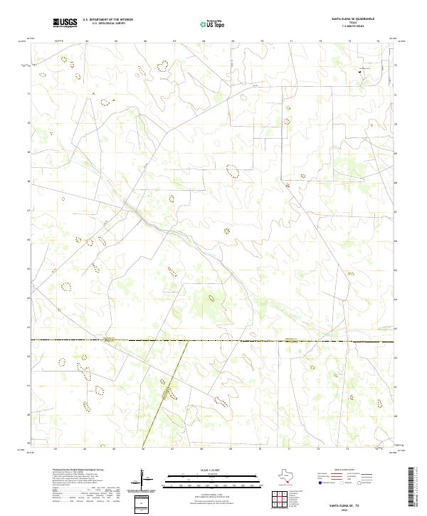 US Topo 7.5-minute map for Santa Elena SE TX