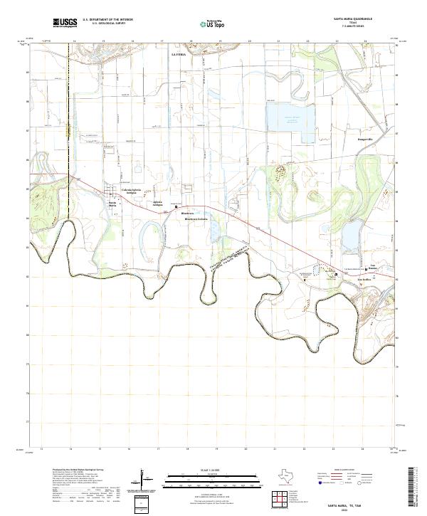 US Topo 7.5-minute map for Santa Maria TXTAM