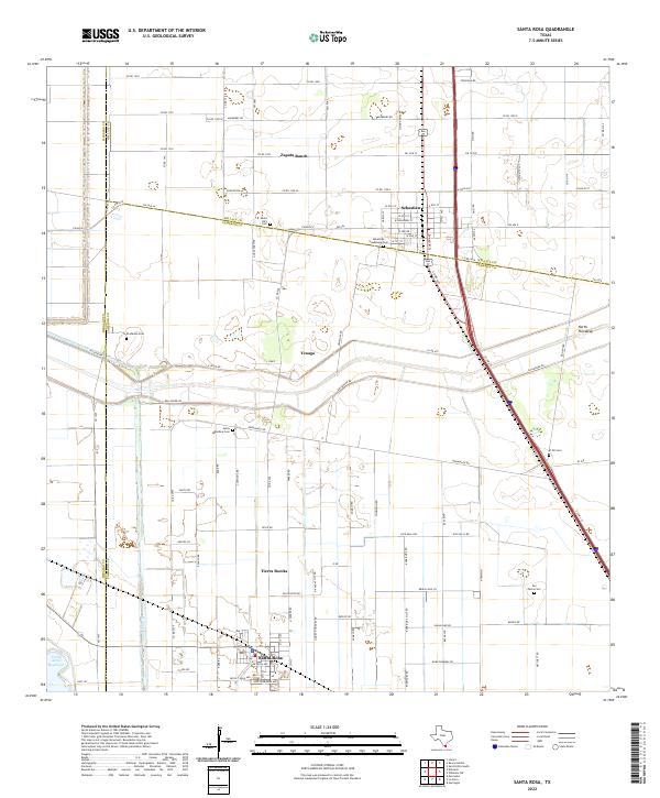 US Topo 7.5-minute map for Santa Rosa TX