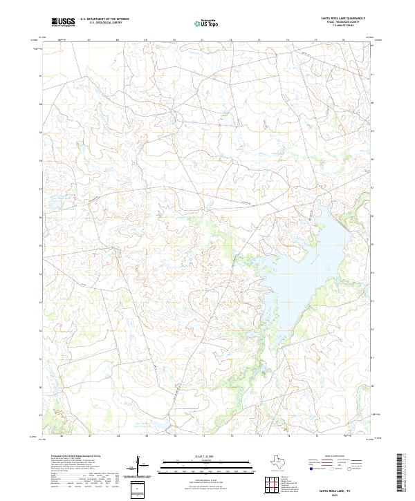 US Topo 7.5-minute map for Santa Rosa Lake TX