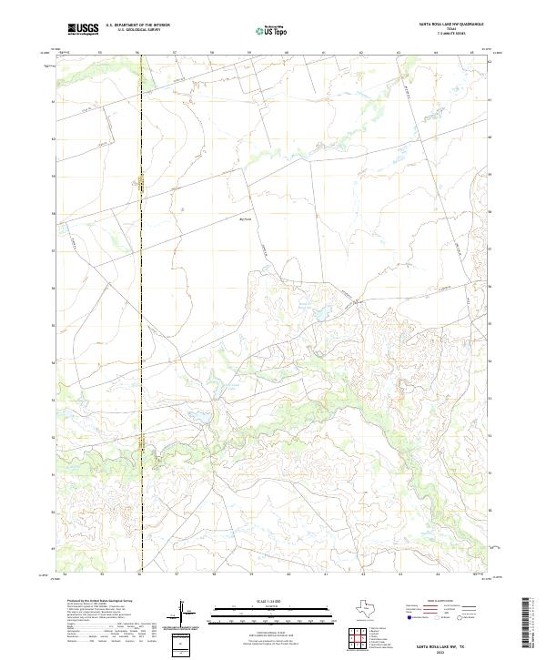 US Topo 7.5-minute map for Santa Rosa Lake NW TX