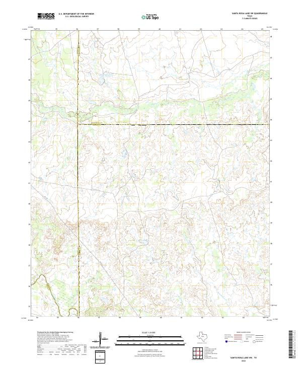 US Topo 7.5-minute map for Santa Rosa Lake SW TX