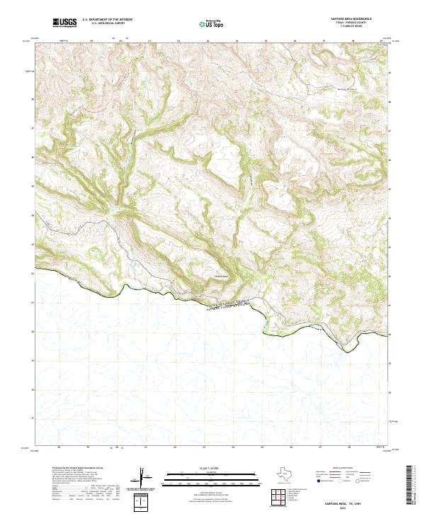 US Topo 7.5-minute map for Santana Mesa TXCHH