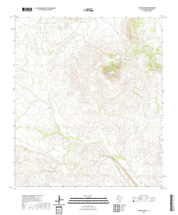 US Topo 7.5-minute map for Santiago Peak TX