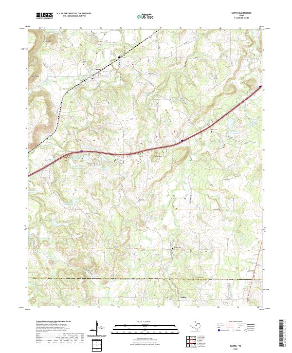 US Topo 7.5-minute map for Santo TX