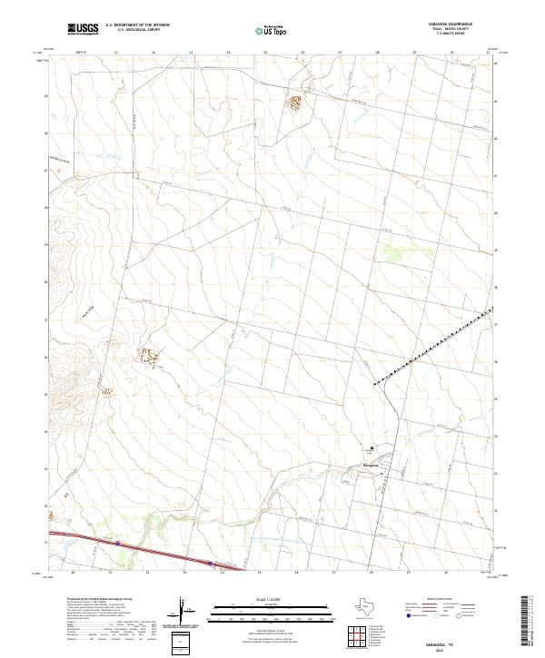 US Topo 7.5-minute map for Saragosa TX