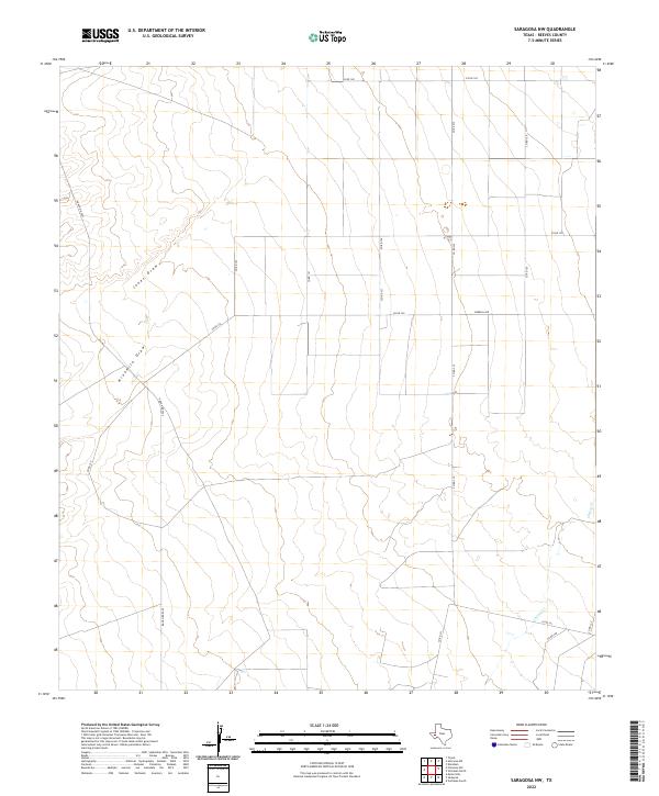 US Topo 7.5-minute map for Saragosa NW TX