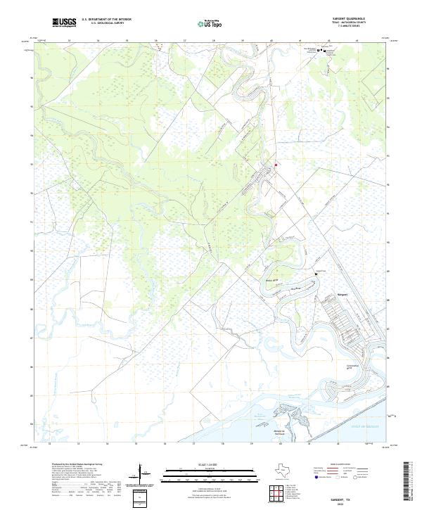US Topo 7.5-minute map for Sargent TX