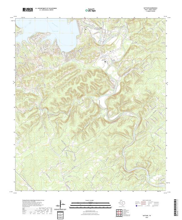 US Topo 7.5-minute map for Sattler TX