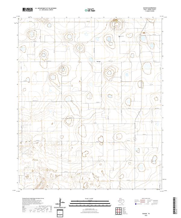 US Topo 7.5-minute map for Savage TX