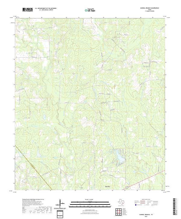 US Topo 7.5-minute map for Sawmill Branch TX