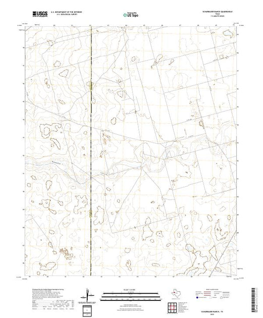 US Topo 7.5-minute map for Scharbauer Ranch TX – American Map Store