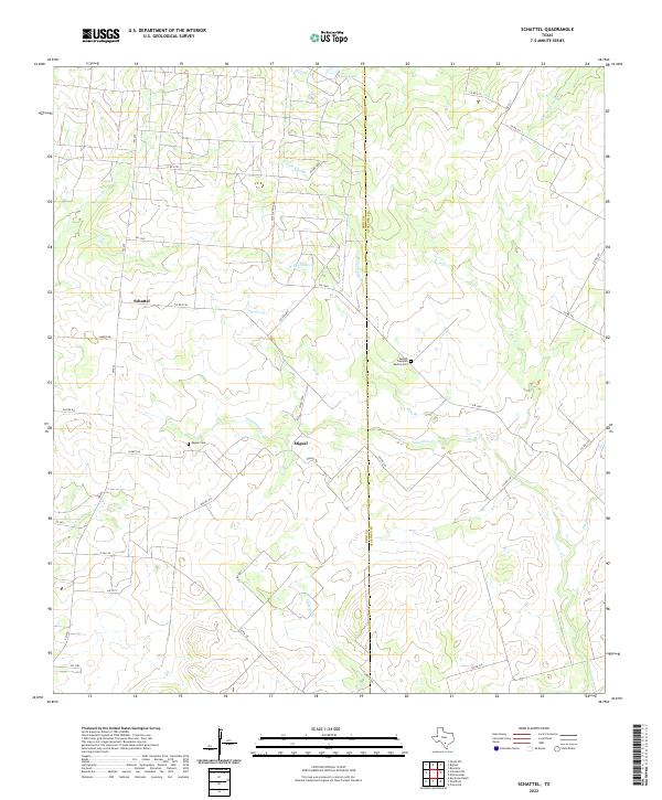 US Topo 7.5-minute map for Schattel TX