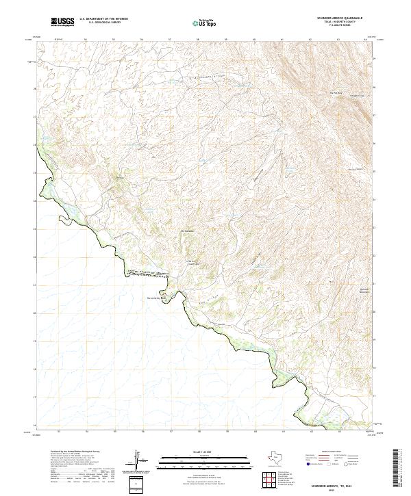 US Topo 7.5-minute map for Schroder Arroyo TXCHH